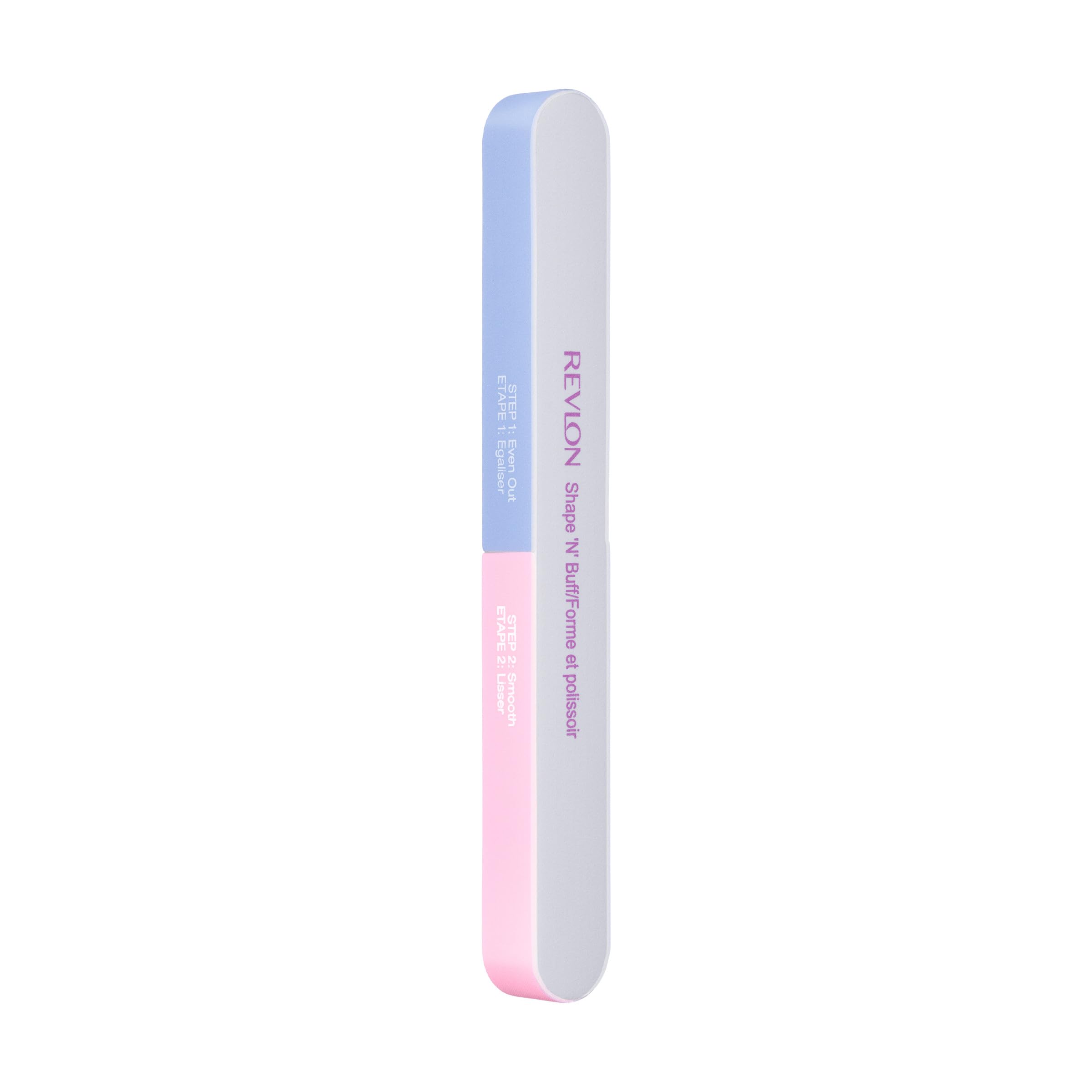 Revlon Shape 'N' Buff Nail Buffer Block, All-in-One Manicure Tool for Shaping & Shining Natural Fingernails, 1 Count