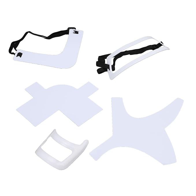Beard Straightener For Men, 5 Piece with Multifunctional Beard Shaper Beard Lineup Tool For Hairline Neckline (White)
