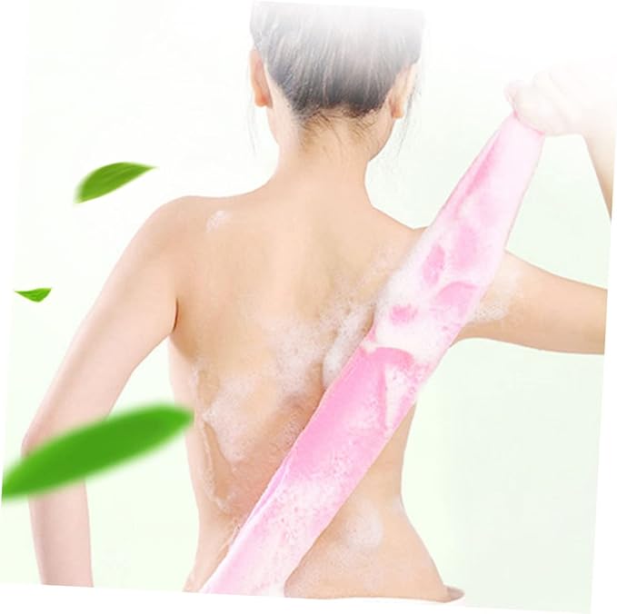BIUDECO 5Pcs Exfoliating Back Scrubber Strap Body Washer for Healthy Skin Long Belt Bathing Accessory Promotes Circulation Enhances Shower Experience Random Colors Random Color
