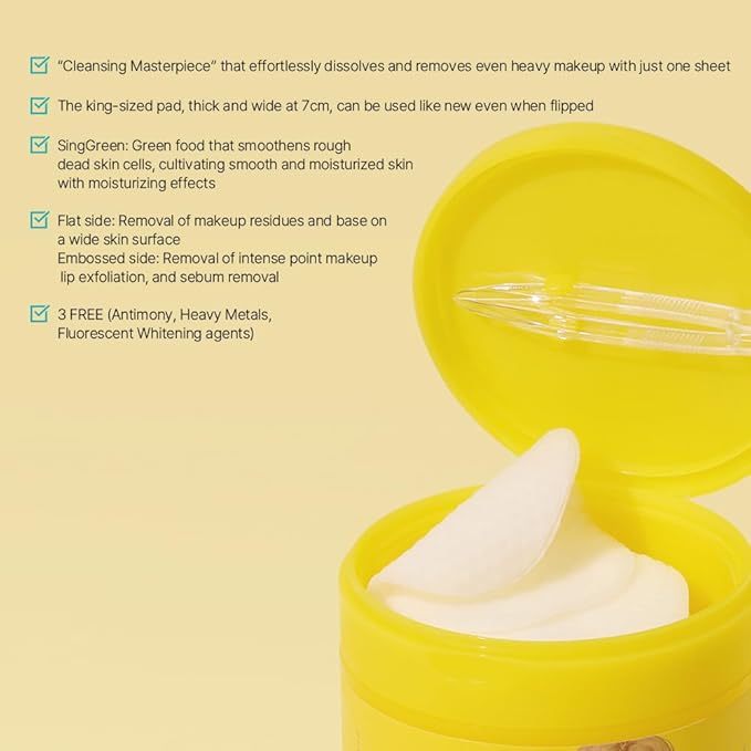 Ariul The Perfect Cleansing Oil Pads EX – Korean Facial Cleansing Pads for Makeup Removal, Gentle Oil Makeup Remover Wipes with Plant Extracts, Hydrating Face Cleanser Pad (60 Sheets)