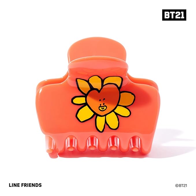 Kitsch BT21 Recycled Plastic Puffy Medium Hair Clips for Women, Medium Claw Clip for Thin & Thick Hair - TATA, 1pc