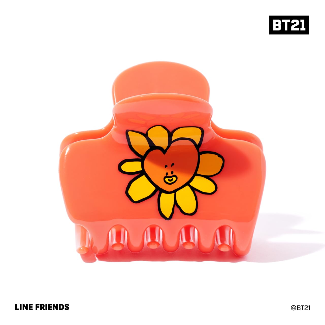 Kitsch BT21 Recycled Plastic Puffy Medium Hair Clips for Women, Medium Claw Clip for Thin & Thick Hair - TATA, 1pc
