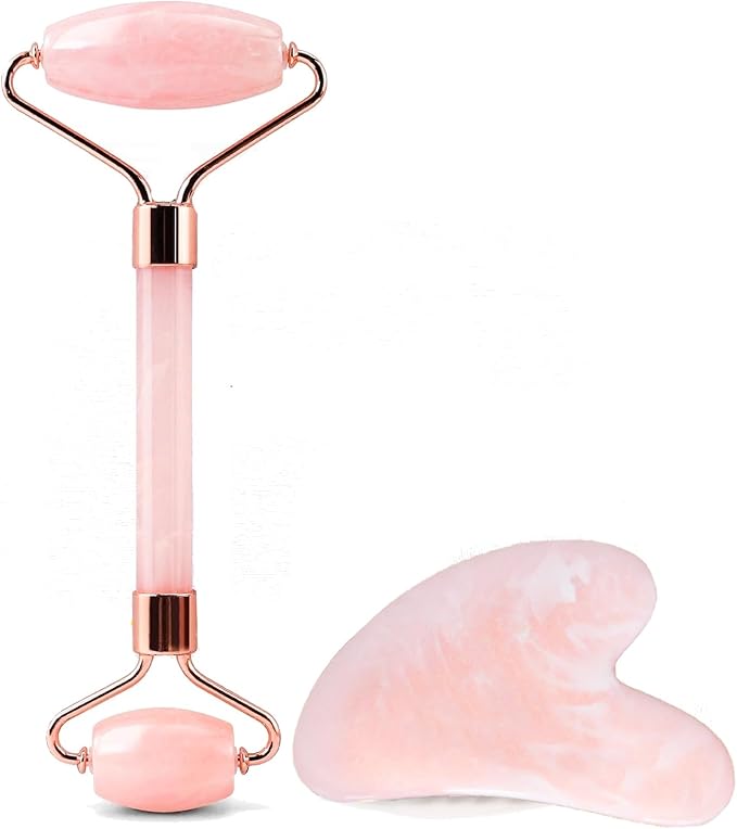 Ao Yee ZGL Gua Sha Facial Massage Tool and Roller Set,Face Depuffing