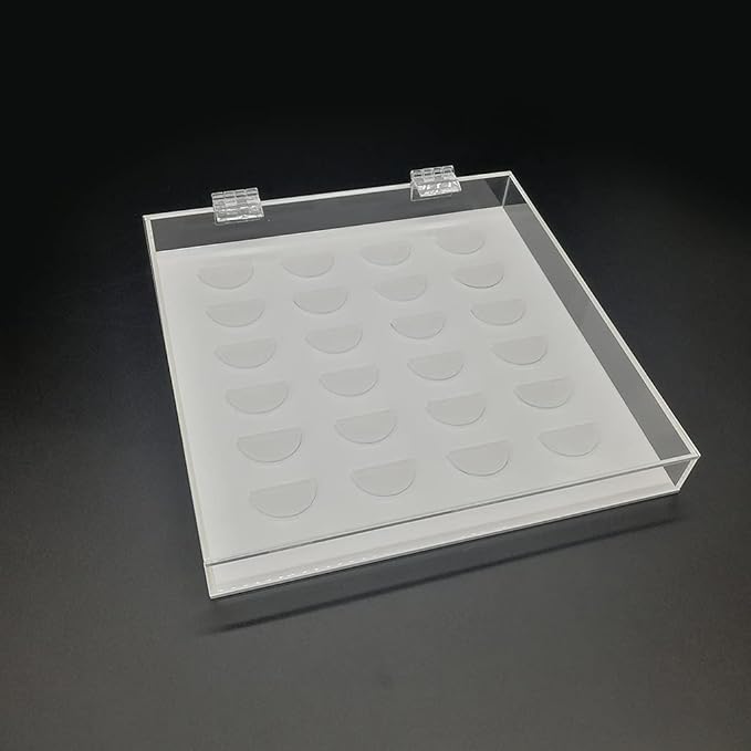 12 Pairs False Eyelashes Clear Storage Box Acrylic Display For Case Cosmetic Container Holder Tray