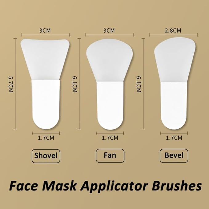 Wopanxye 6pack Face Mask Applicator Brushes, Mini Soft Silicone Eye Mask Spatula Brush, Makeup Skincare Applicators, Small Mask Tools for Eye Facial Mud Clay Mask Paste Gel Body Cream Lotion Butter