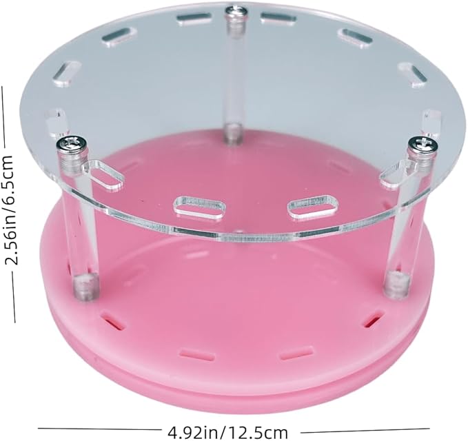 12 Holes Acrylic Rotatable Tweezers Holder, Eyelash Makeup Grafting Tweezer Display Stand Extensions Organizer Training Rack Beauty Tools (Pink)