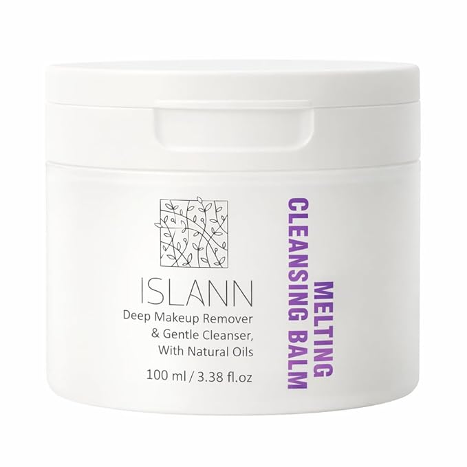 ISLANN Melting Cleansing Balm, Korean Makeup Remover for Waterproof Makeup, Deep Cleansing Oil Balm with Natural Oils, Vegan Face Cleanser for All Skin Types, 3.38 fl oz (100ml)