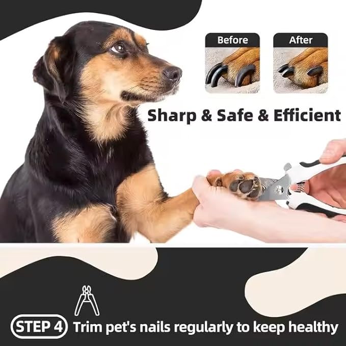 Dog Grooming Kit for Dogs at Home, 6-in-1 Pet Grooming Kit with Slicker Brush, Dematting Tool, Stainless Steel Comb, Nail Clipper for Dogs, Nail File & Bath Massage Glove