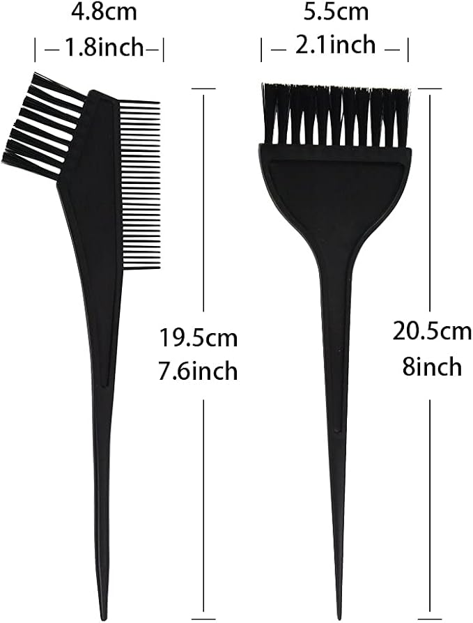 YANTAISIYU 3 Pcs Salon Hair Dyeing Kit Tools Hair Color Mixing Bowl Tinting Brush and Angled Comb for Hair Coloring