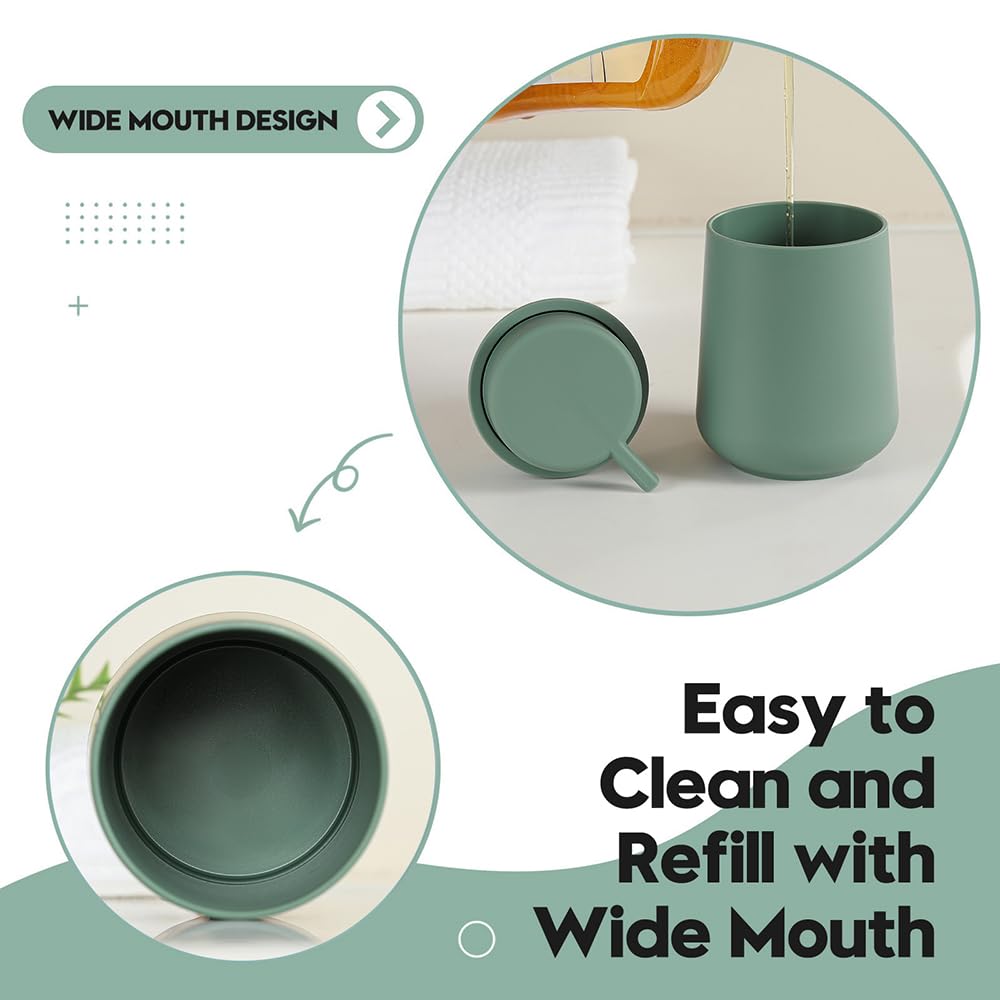 YAUKPH Sage Green Foaming Hand Soap Dispenser Plastic