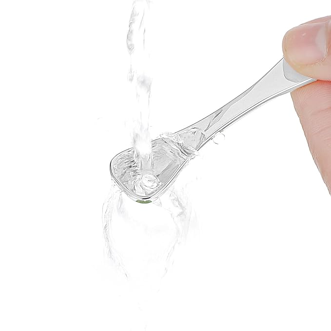 WY LIGHTING LEVEL 3Pcs Mini Skin Care Spoons Reusable Cosmetic Scoop Massage Metal Makeup Spatula Face Cosmetic Applicator Scoop Beauty Cosmetic Tool for Cream Lotions Moisturizers Mixing (3 Silver)