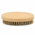 Beard Brush for Men, Natural Boar Bristles, Black Oval Wave Brush, Warp Resistant Wood Handle, for Fuller Thicker Hair, Beard & Mustache Growth, Exfoliation (Maize)
