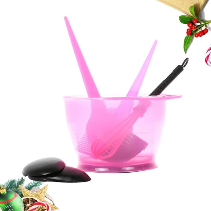 Hair Dye Tools Kit 5-Piece Hair Coloring Set with Mixing Bowl Brush Comb Earmuffs for Salon and Home Use Tinting Supplies