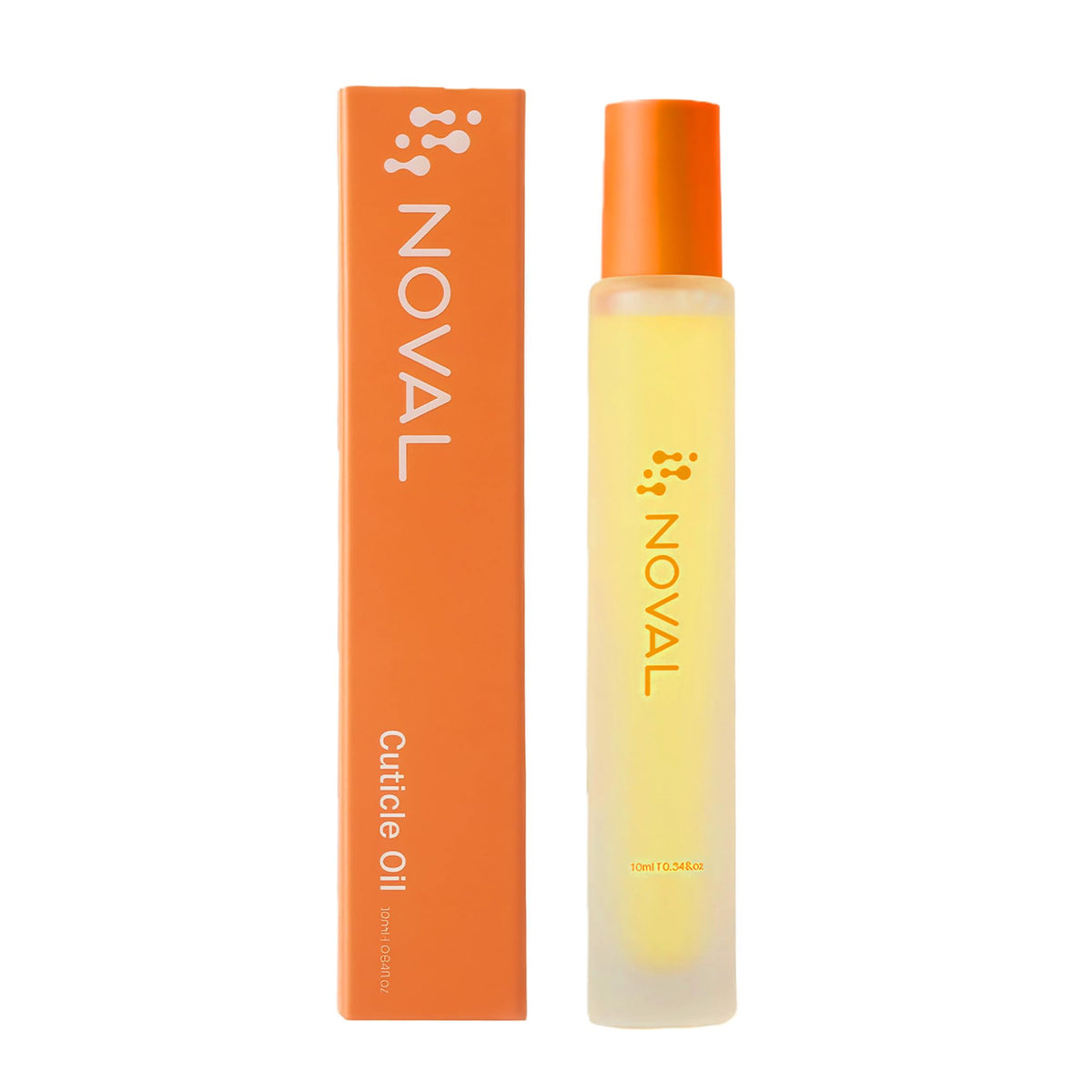 NOVAL Roll-On Cuticle Oil, Citrus Scent, Jojoba Oil, Rollerball, 0.34 fl oz