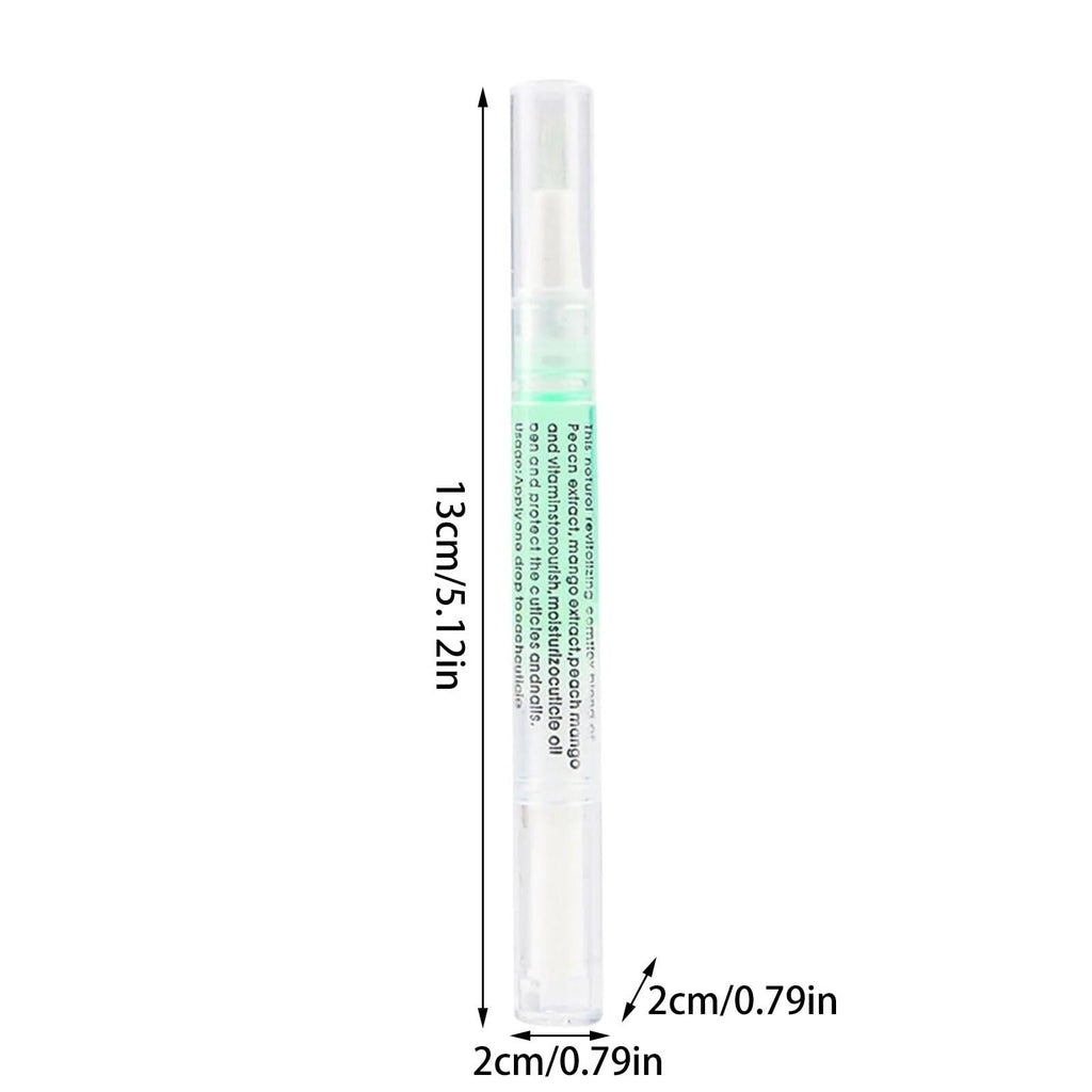 Yimart Set of 4pcs Aloe Flavor Cuticle Revitalizer Oil Pen with Soft Brush,Nail Nutritional Cuticle Oil Pen For Anti-barb Finger Edge Nail Care Tool