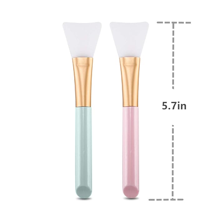 2 PCS Silicone Face Mask Brush,Mask Beauty Tool Soft Silicone Facial Mud Mask Applicator Brush Hairless Body Lotion And Body Butter Applicator Tools Pastel
