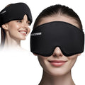 Cooling Gel Eye Mask Sleep: FSA -HSA Eligible, Cold Compress for Puffy Eyes & Migraine Relief - Reusable Gel Weighted Sleeping Mask for Dark Circles & After Surgery, Eye Care,Ice Pack for Eyes, Black