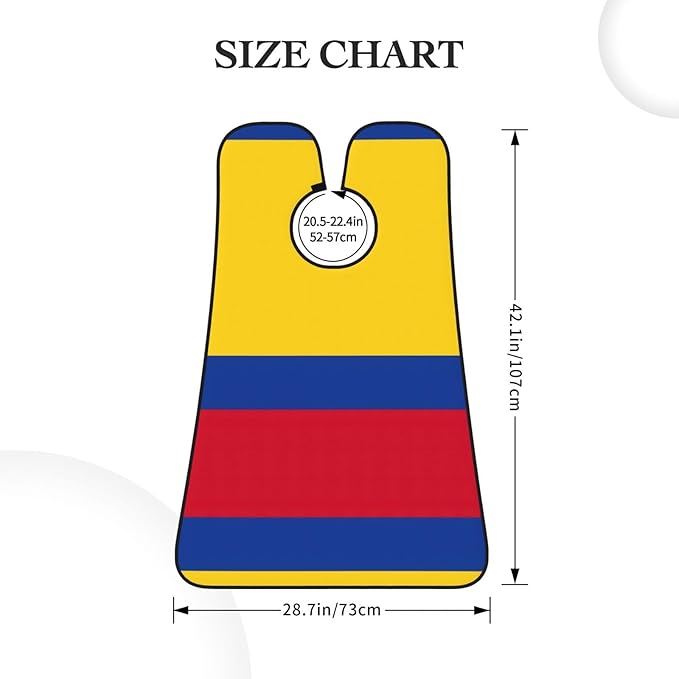 YQxwJL Flag Of Colombia Print Beard Bib Shaving Apron, Beard Hair Trimming Cape Gift For Dad
