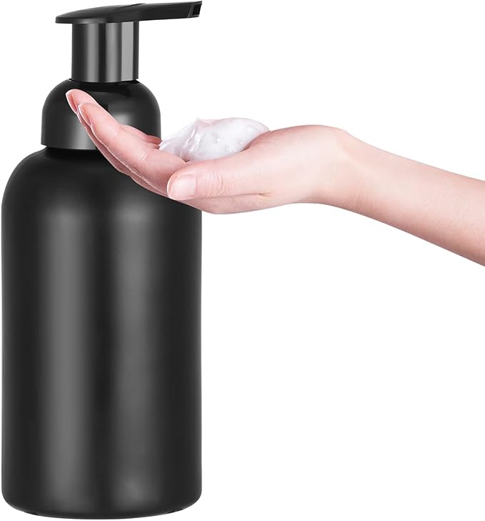 Black Glass Jar Soap Dispenser, 2 Pack, 13 Ounce