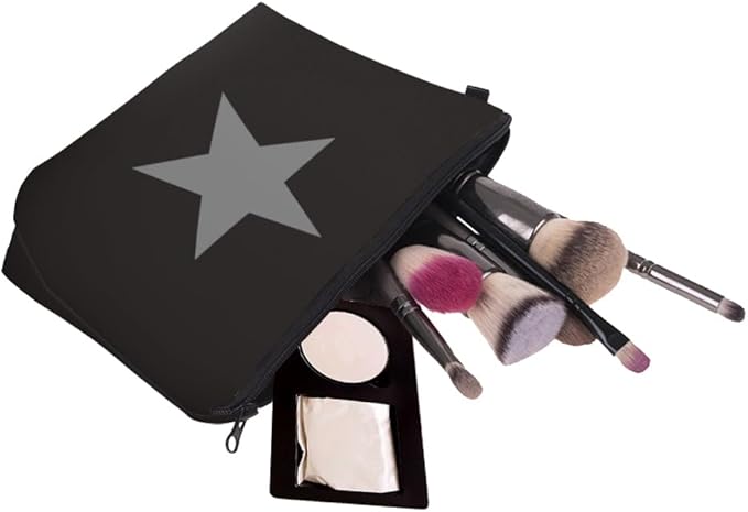 Loomifang Small Makeup Bag Cosmetic Bag for Women, Pretty Design Organizer Case with Zipper Closure, Lightweight and Water-Resistant Make Up Bag - 8.65"x 5.35" x 7.08"（Pentagram）