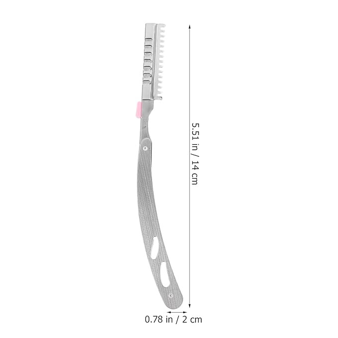 PACKOVE Vintage Manual Straight Razor for Men Foldable Hair Cutting Razor Beard Shaping Tool Eyebrow Trimmer for Salon and Home Use