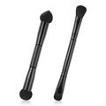 2 Pcs Dual-Ended Hairline Powder Brush, Hairline Concealer Brush Set with Sponge Tip and Contour Tip for Covering Hair Root Travel Makeup Brushes Set for Concealer, Contour, Root Touch Up