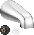 Universal Bath Tub Spout with Adapter, Bathtub Faucet Spout Without Diverter, 5" Length Bathtub Faucet for 1/2'', 3/4'' IPS Inside Thread Connection and Tub/Shower Faucet (Chrome)