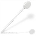 OZNER 24 Inches Silicone Back Scrubber for Shower - Extendable Long Handle Shower Brush with Dual-Sided Bristles - Exfoliating Body Scrubber for Sensitive Skin - Perfect for Men & Women (White)