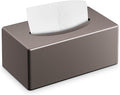 Y-in Hand Tissue Box Cover, Rectangular Facial Tissue Holder with Bottom, Decorative Storage Box for Bathroom Vanity, Toilet Tank, Car, Dressers, Night Stand, Rv, Parlors and Offices - Brown