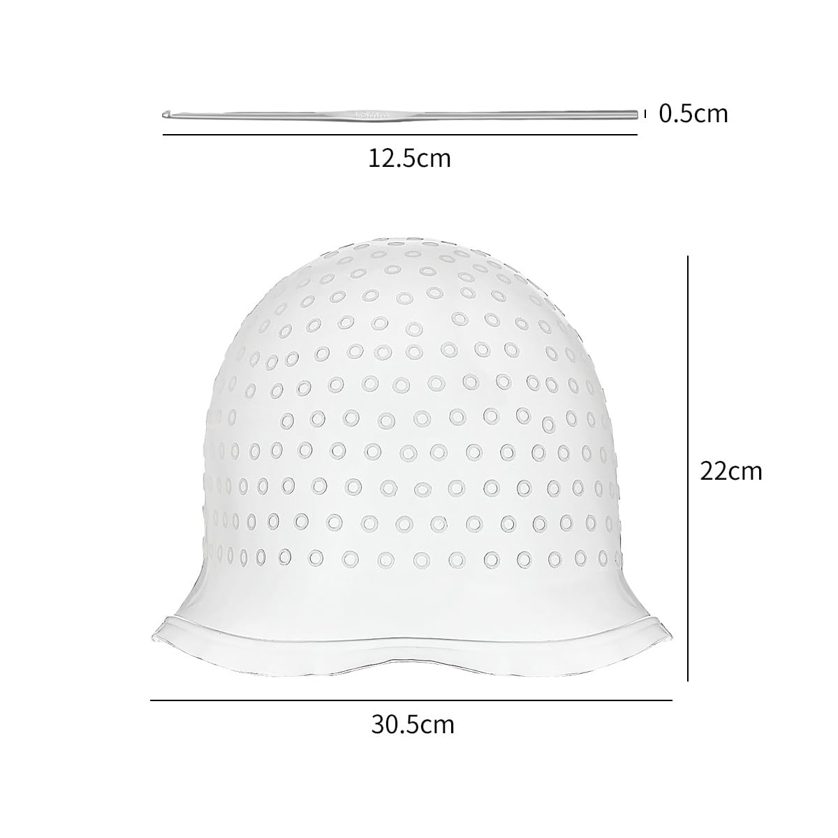 1 Pieces Professional Reusable Hair Coloring Highlighting Cap, Reusable Salon Coloring Tool, White, Blue, Pink (Blue)