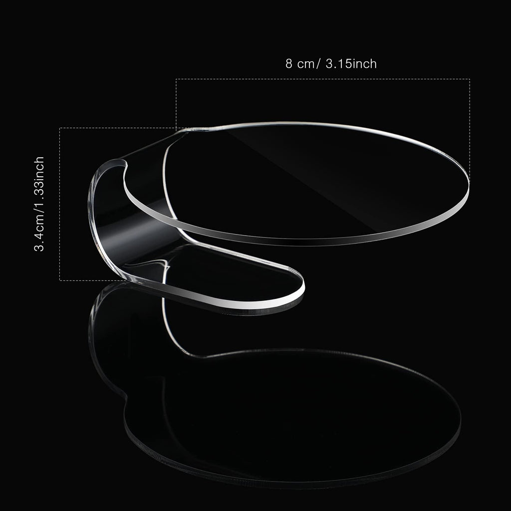 2 Pieces Makeup Mixing Palette Makeup Mixing Tray Acrylic Foundation Palette Clear Eyeshadow Hand Cosmetic Foundation Dish Handheld for Blending