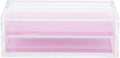 Homoyoyo Pink Acrylic False Eyelash Storage Box Lash Holder Salon Lash Case Cosmetic Display Organizer for Grafting and Travel