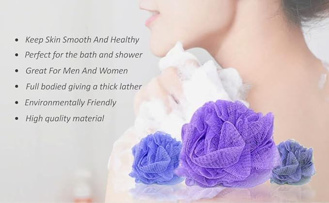 Loofah Lord 20 Small Full Bodied Quality Bath or Shower Sponge Loofahs Pouf Mesh Assorted Colors Wholesale Bulk Lot