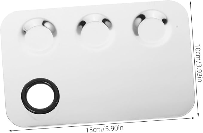 Makeup Mixing Plate Small Palette Cosmetic Foundation Dish Beauty Face Tray Powder Pallets Mini Makeup Tool Accessories Foundation Plate Make up Plate Silver Stainless Steel