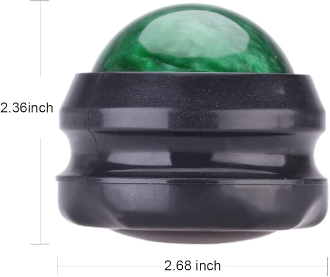 ZONGS Manual Massage Ball Pain Relief Back Roller Massager Self Massage Therapy and Relax Full Body Tools for Sore Muscle Joint Pain Essential Oils or Lotion Relax (Green)