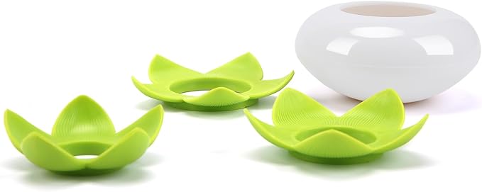 Bloss Mothers Day Gifts Cotton Swab Holder Q-Tips Holder Lotus Toothpick Holder Small Toothpick Case Toothpicks Organizer Bathroom Vanity Canister -Green
