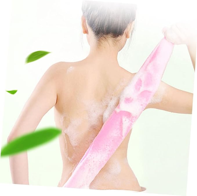 CTIRCHIU 5Pcs Back Scrubber Strap Exfoliating Body Washer for Shower Comfortable Long Strap for Back Neck and Shoulders Cleaning for Family Use Random Color