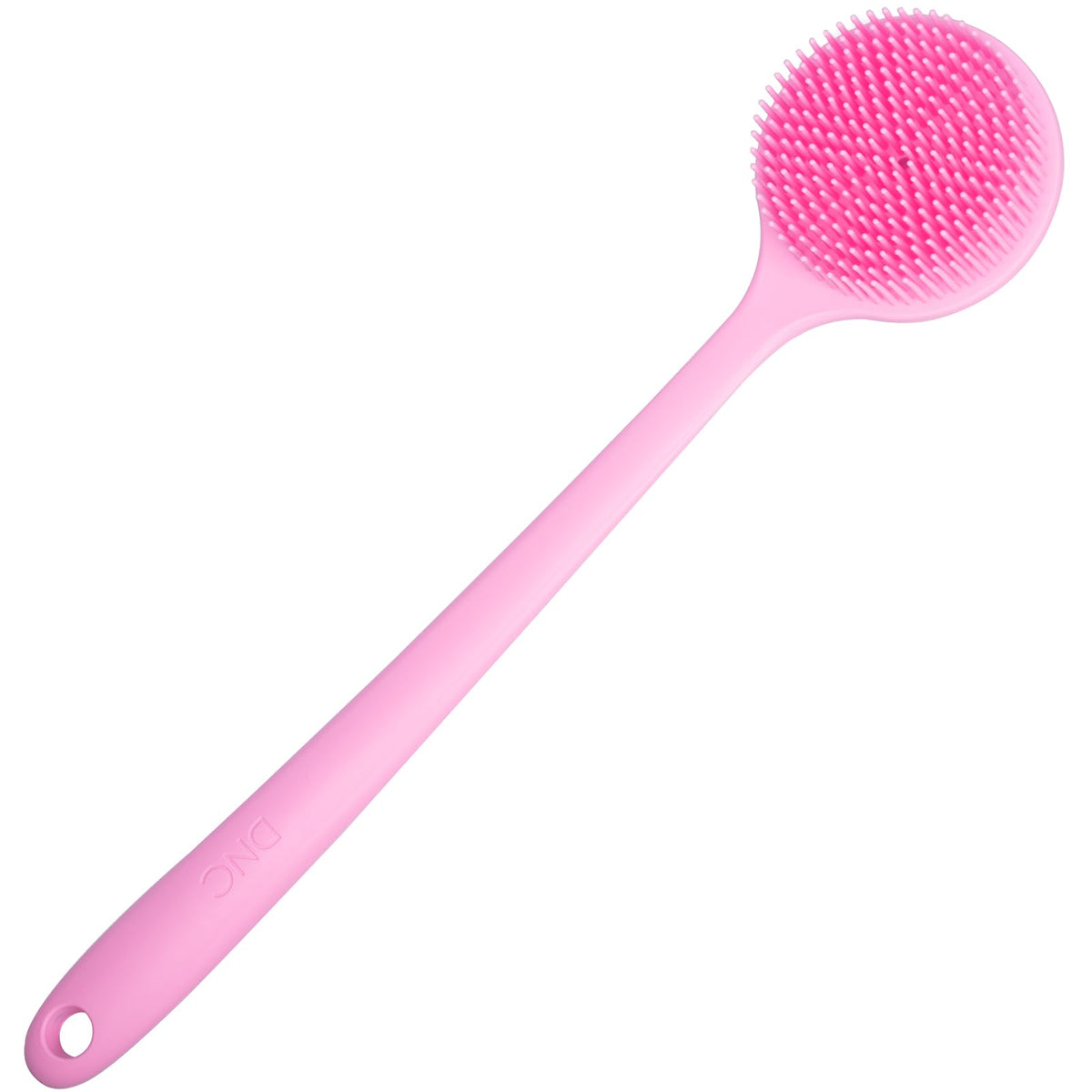 DNC Back Scrubber for Shower, Silicone Shower Brush with Long Handle Soft Bristles, Bath Body Exfoliator Washer for Men Women