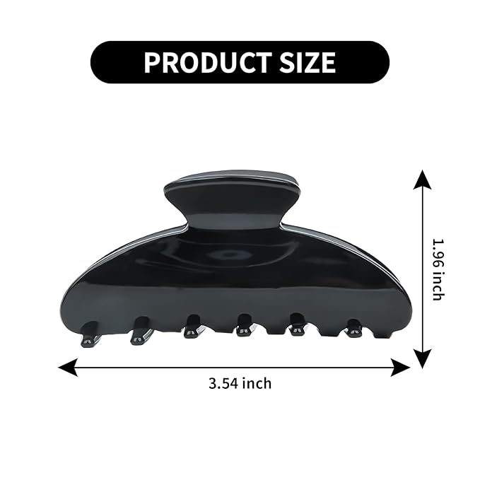 ACO-UINT 2 Pack Hair Claw Clips for Women Acrylic Claw Clips for Thick Hair Non-slip Clip for Hair Large Claws Hair Accessories for Women Girls（Black&White）