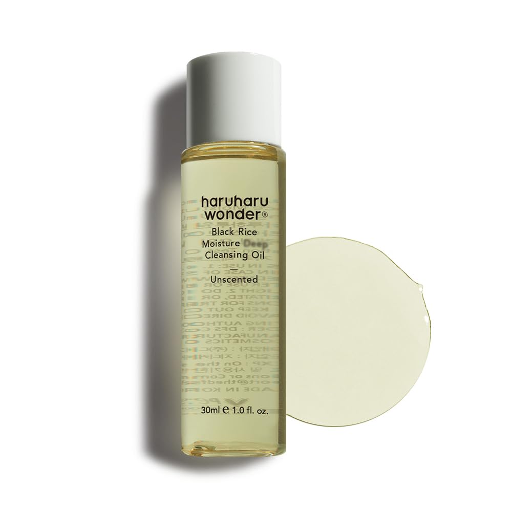 HARUHARU Black Rice Moisture Cleansing Oil, 1.0 fl.oz, Pore Control, Vegan