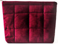 HFLZBRO Puffy Quilted Makeup Bag, Cosmetic Bag, Travel Toiletry Organizer Pouch, Clutch for Women(Wine Red - Velvet)