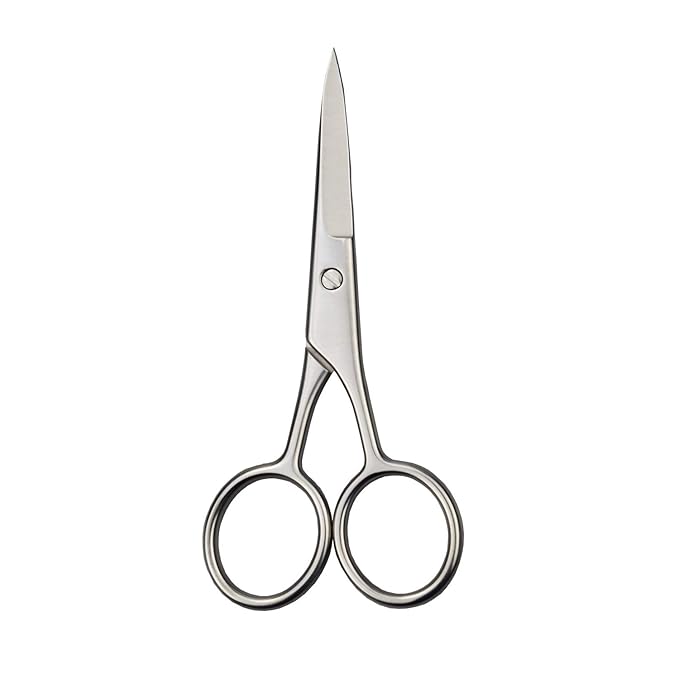 4-Piece Beard Scissors Set, Grooming Scissors, Mustache & Beard Combs, Storage Bag