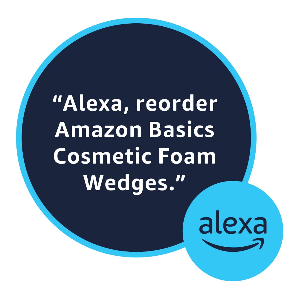 Amazon Essentials Cosmetic Foam Wedges For Makeup, 32 Count (Previously Amazon Basics)