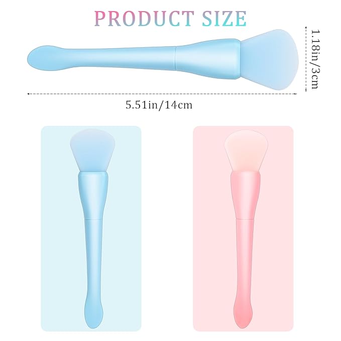 2 Pcs Silicone Face Mask Applicator, Double Head Skin Care Brush