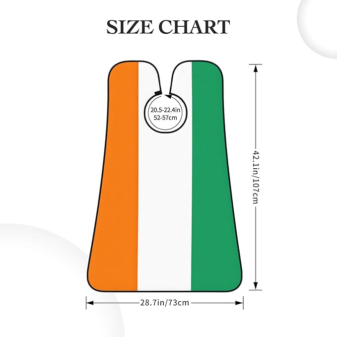 YQxwJL Flag Of Cote D'Ivoire Print Beard Bib Shaving Apron, Beard Hair Trimming Cape Gift For Dad