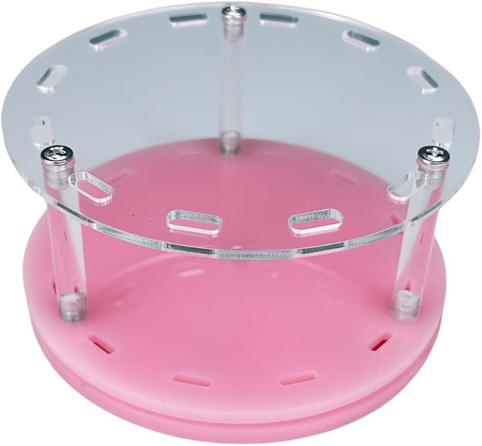 12 Holes Acrylic Rotatable Tweezers Holder, Eyelash Makeup Grafting Tweezer Display Stand Extensions Organizer Training Rack Beauty Tools (Pink)