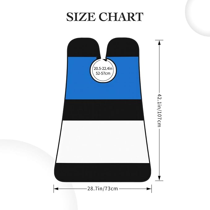 YQxwJL Flag Of Estonia Print Beard Bib Shaving Apron, Beard Hair Trimming Cape Gift For Dad