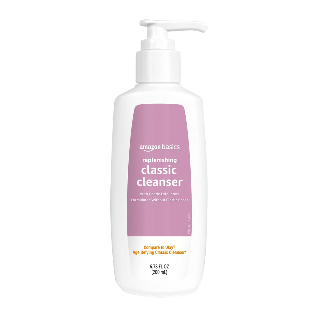 Amazon Basics Gentle Exfoliating Face Wash, Replenishing Daily Facial Cleanser, Refreshing, 6.78 fl oz (Pack of 1)