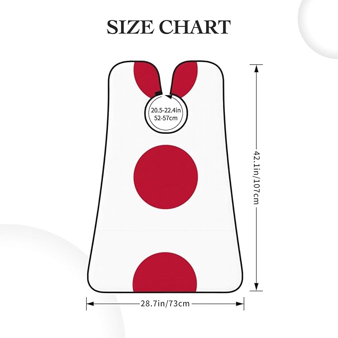 NOUZU Japanese Flag Print Beard Bib Apron For Men, Beard Hair Catcher For Men Shaving Trimming,Beard Cape Cloth, Black