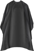Omvoina Professional Hair Cutting Cape with Adjustable Snap Closure, Salon Barber Cape,Waterproof Hairdressing Salon Cape - 57" x 51"(Black)